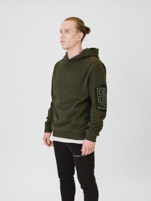 Hoodie Leather-EL dark green