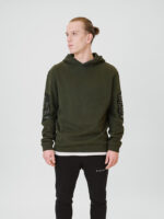 Hoodie Leather-EL dark green